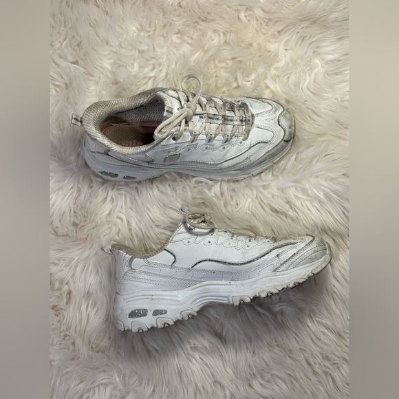 Skechers Shoes - Well worn white sketchers sneakers shoes